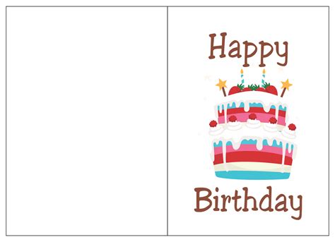 Birthday Card Template Free