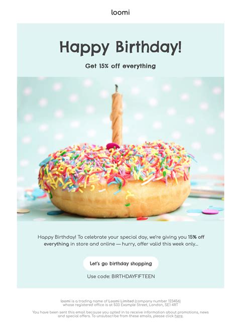 Birthday Email Template