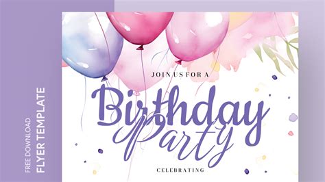 Birthday Invitation Template Google Docs
