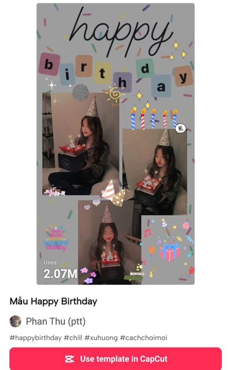 Birthday Template Video Capcut