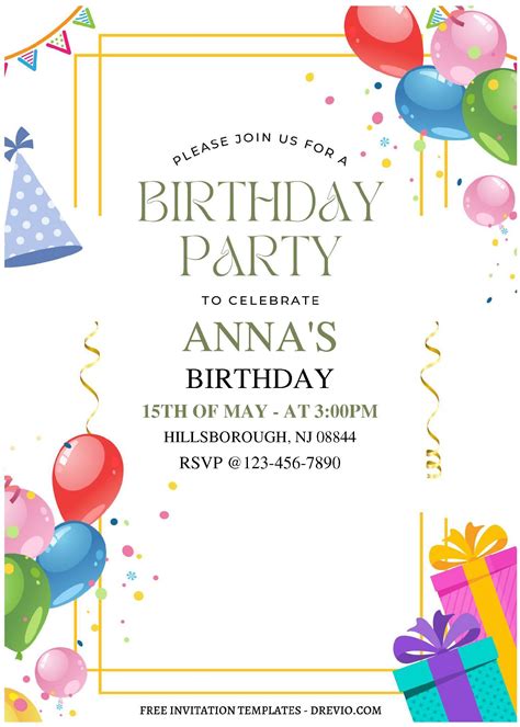 Birthday Templates Free