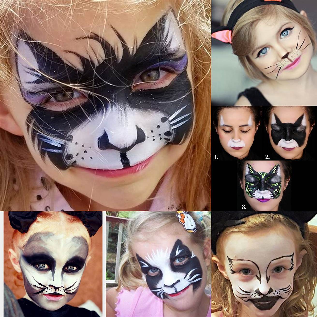 Black and white face paint
