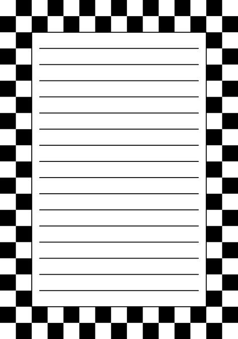 Black And White Checkered Printable Paper