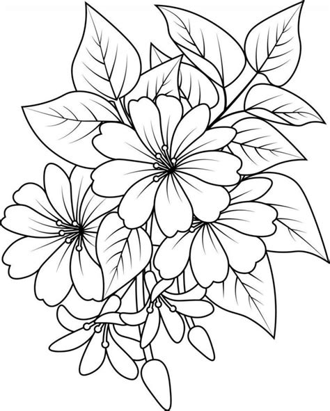 Black And White Flower Printable