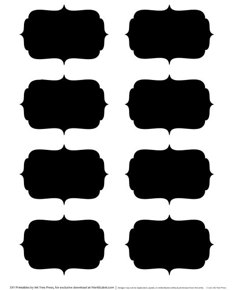 Black Labels Printable