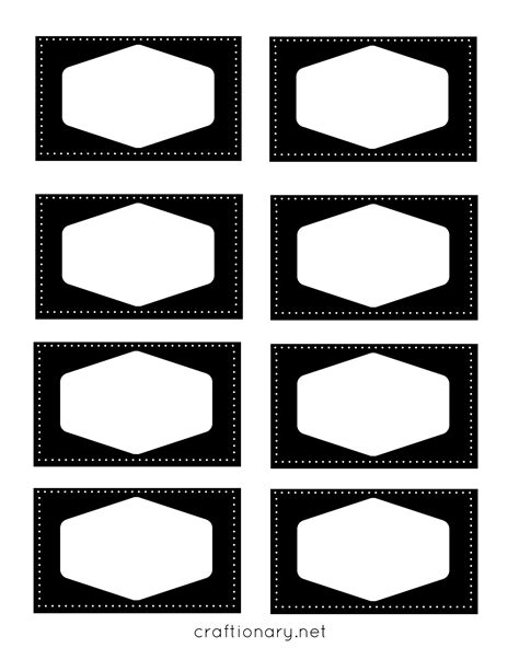 Black Printable Labels