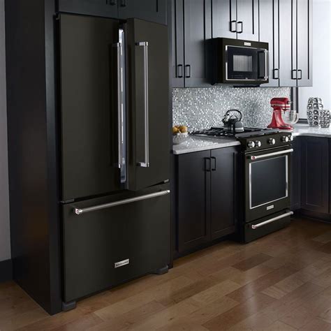 Black Stainless Steel Appliances Samsung Kitchen