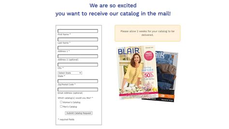 Blair Magazine Catalog Request