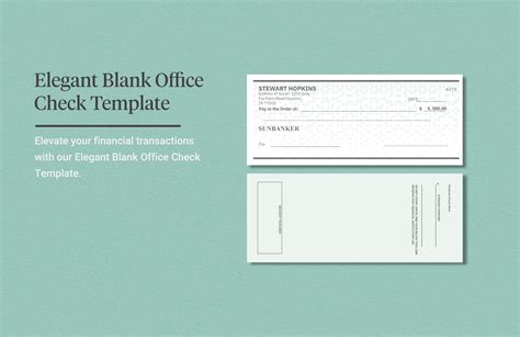 Blank Back Of Check Template