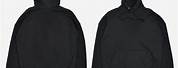 Blank Black Hoodie Front and Back
