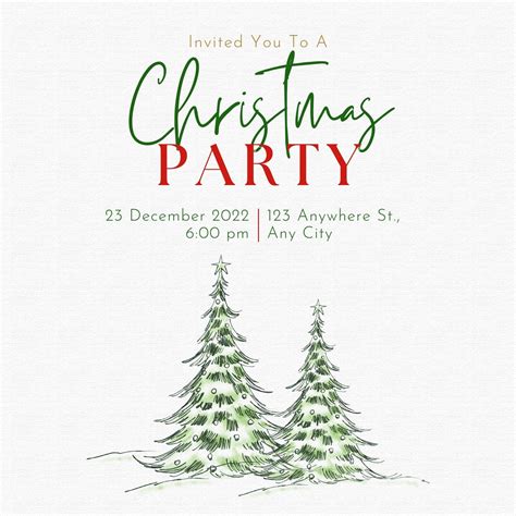 Blank Christmas Invitation Templates Free