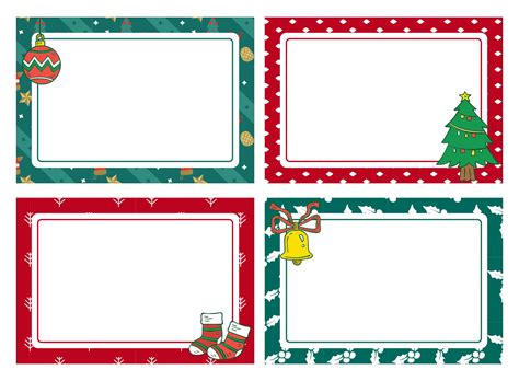 Blank Christmas Label Templates