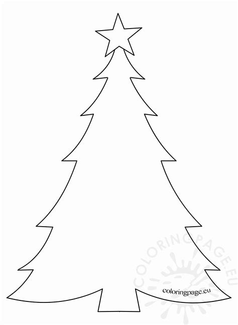Blank Christmas Tree Coloring Page Printable