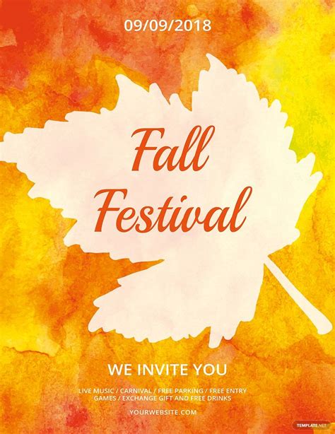 Blank Fall Flyer Template