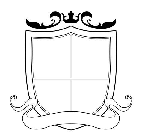 Blank Family Crest Printable Split In Fourths