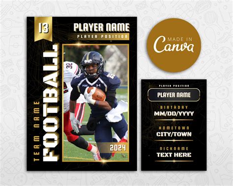 Blank Football Card Template