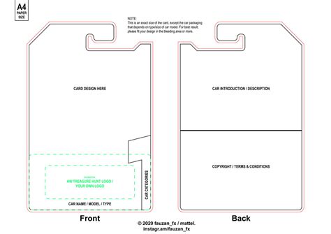 Blank Hot Wheels Card Template