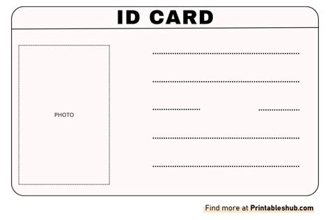 Blank Id Card Template