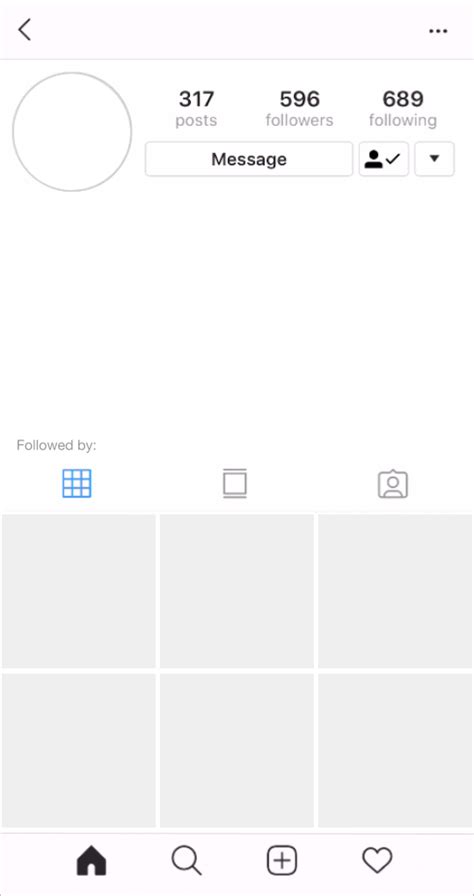 Blank Instagram Profile Template