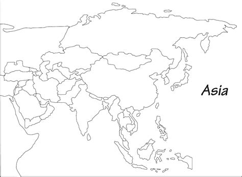 Blank Map Of Asia Printable