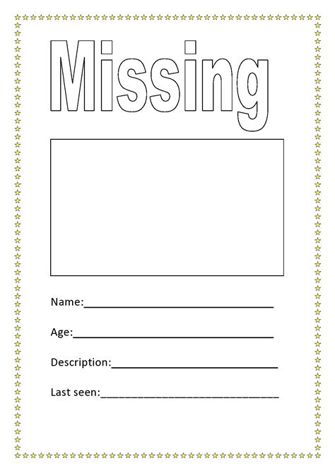 Blank Missing Poster Template