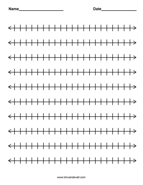 Blank Number Line Template