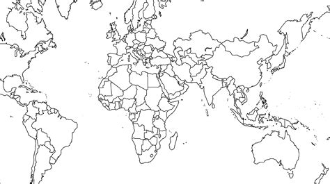 Blank Political World Map Printable
