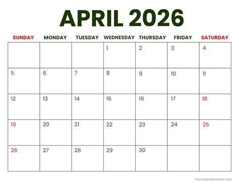 Blank Printable Calendar For April And May 2018