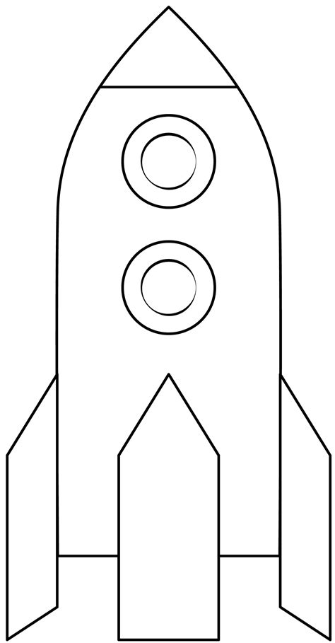 Blank Printable Rocket Template