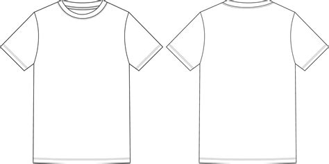 Blank T Shirt Front And Back Template