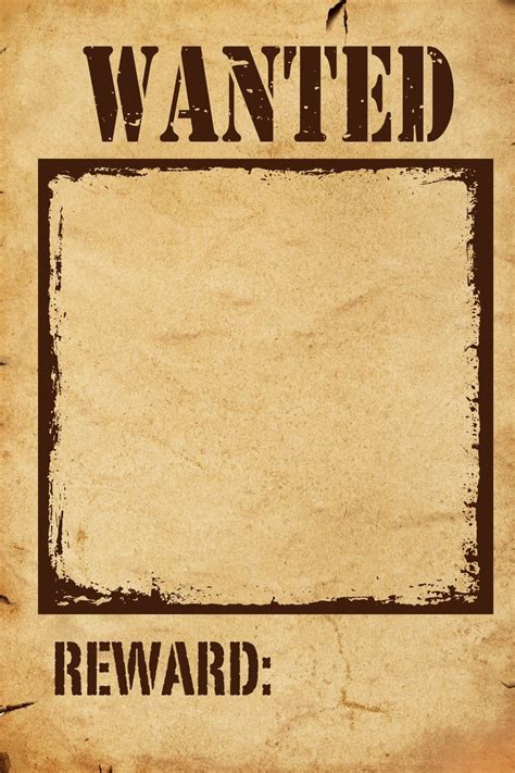 Blank Wanted Posters Templates