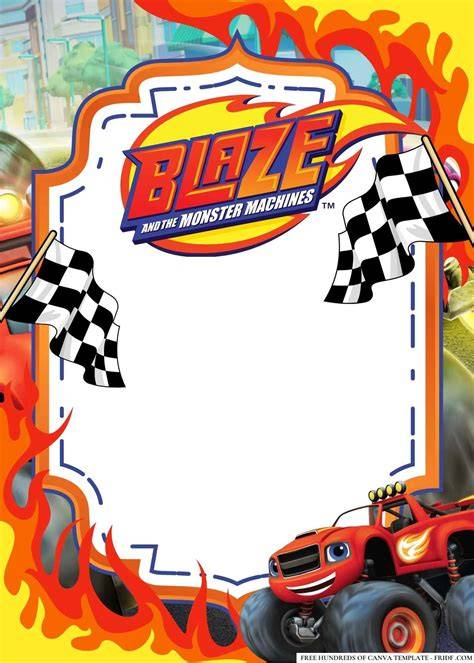 Blaze And The Monster Machines Invitations Printables
