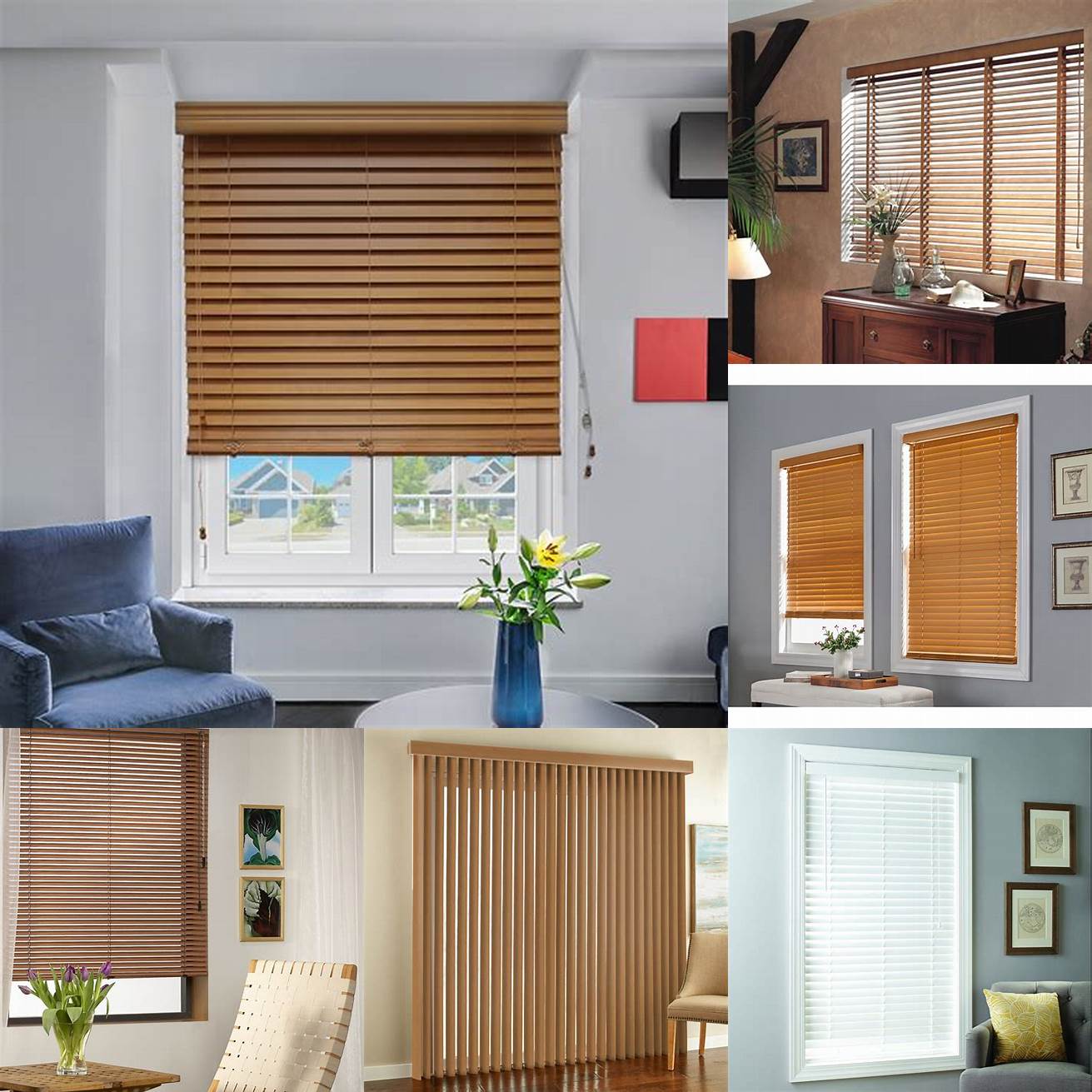 Blinds with Wooden Finish