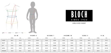 Bloch Leotard Size Chart