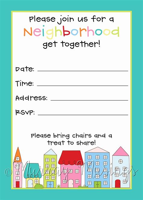Block Party Invitation Template Free