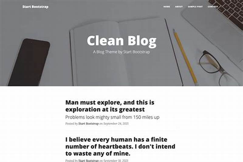 Blog Clean Professional Bootstrap Template