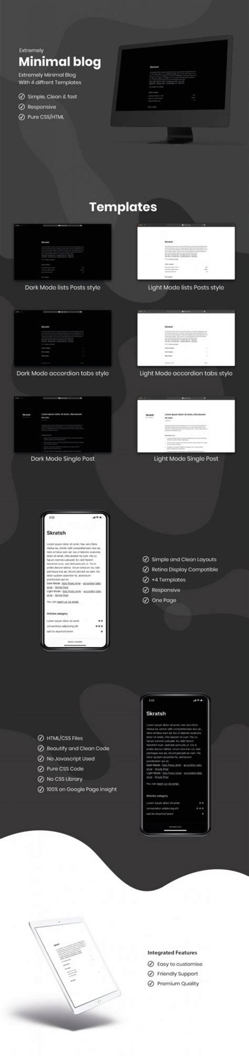 Blog Fast Minimal Html Template