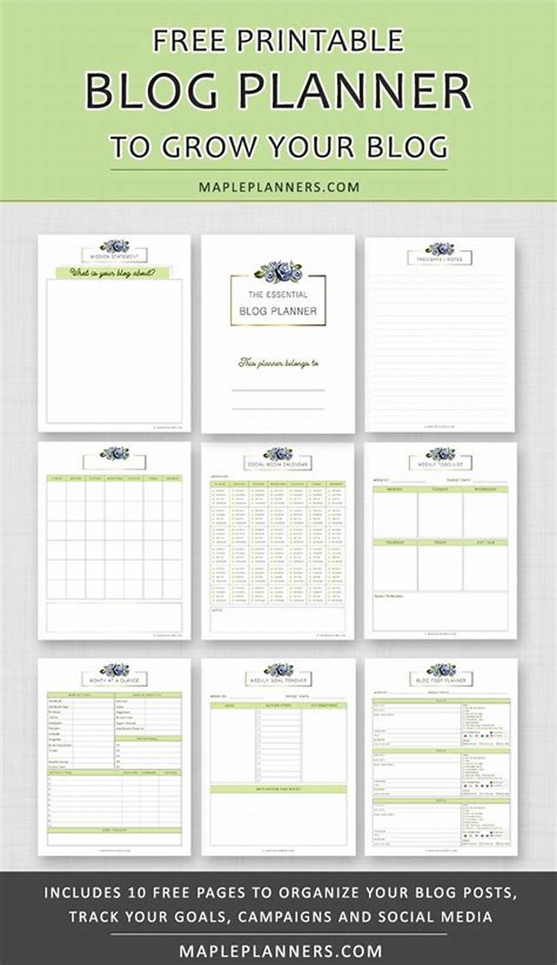 Blog Planner Printable