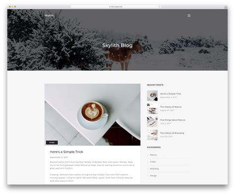 Blog Web Page Template