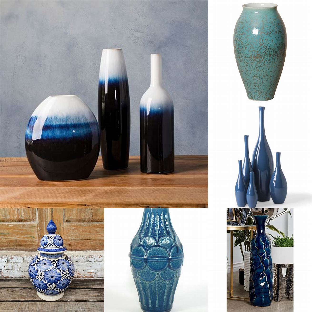 Blue Ceramic Vases