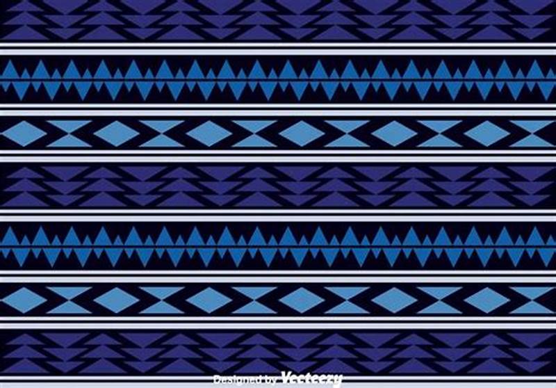 Blue Aztec Pattern