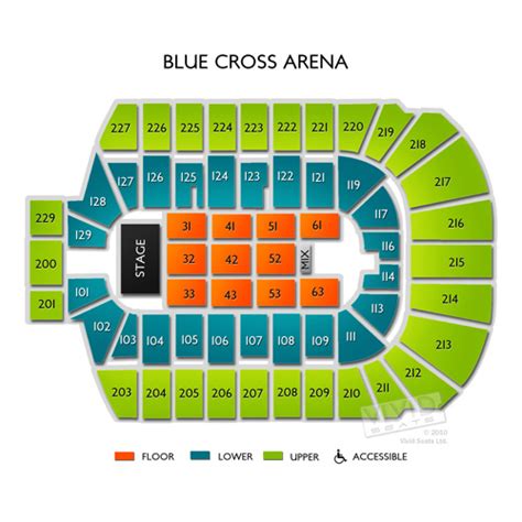Blue Cross Arena Seating Chart