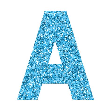 Blue Glitter Letters