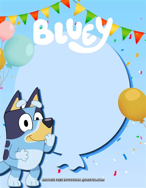 Bluey Birthday Template