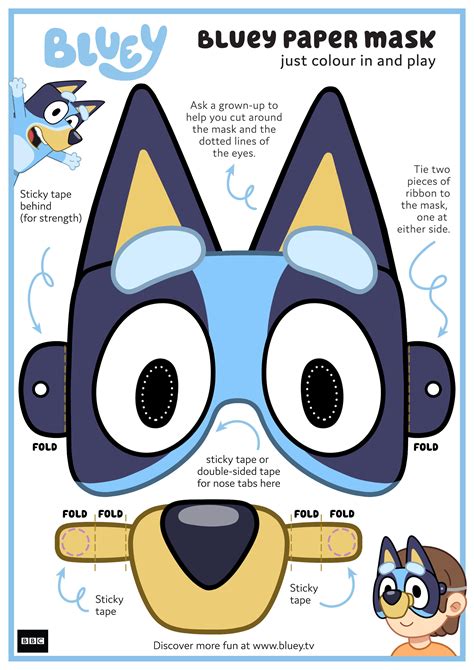 Bluey Cut Out Template