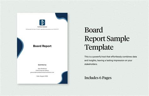 Board Report Template