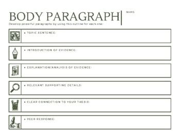 Body Paragraph Template