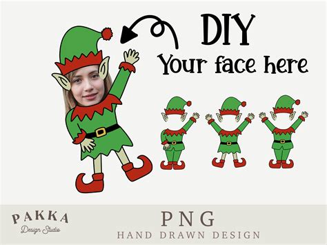 Body Template Printable Elf Face In Hole
