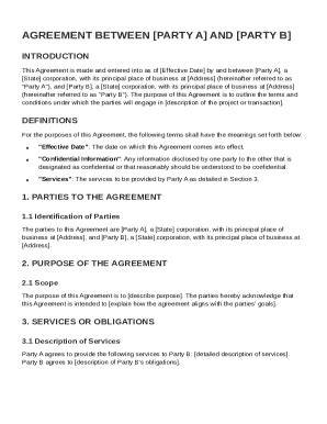 Boilerplate Agreement Template