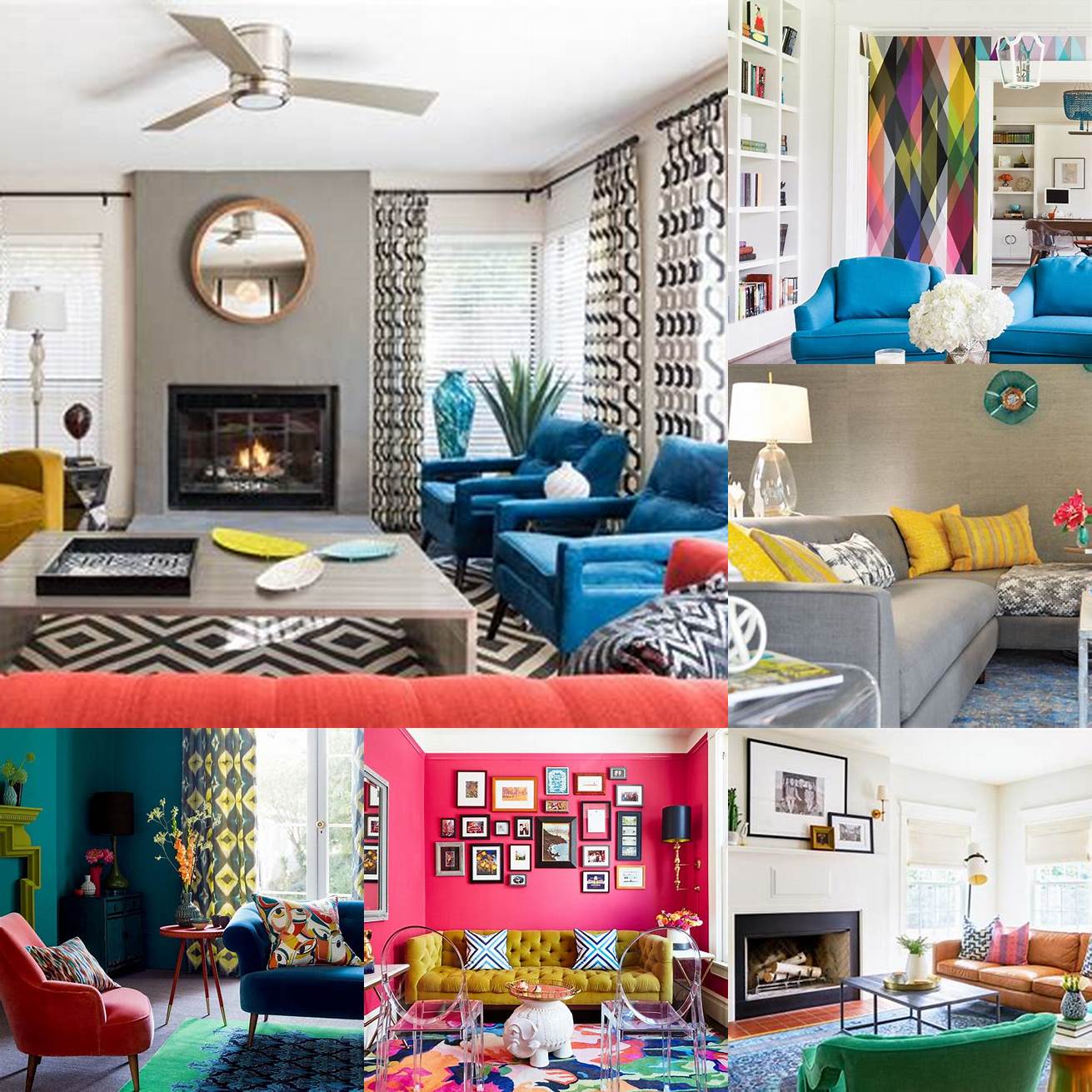 Bold colors and patterns add a pop of color to your space